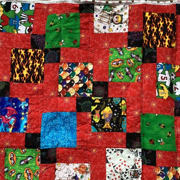 Handmade Baby Quilt Blanket Comforter Crib Size Changing Small Play Mat Cotton - Picture 2 of 7